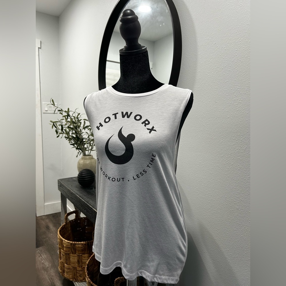 HOTWORX Women's White Muscle Tee